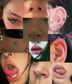 Facial Piercing Jewelry, All Facial Piercings, Every Face Piercing, People With Lots Of Piercings, Asian Facial Piercings, Dainty Lip Piercing, Female Facial Piercings, Piercings For Round Faces, Lip Persings