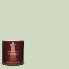 a can of behrorma's marjoiee paint on a gray background