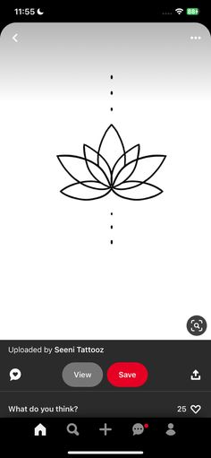 the app shows an image of a lotus flower