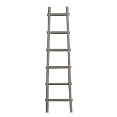 an old wooden ladder on a white background