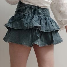 High Waist French Style Bow Skirt - Y2K Aesthetic ⋆ Kawaii Sale High Rise Stretch Mini Skirt For Summer, Stretch High Rise Mini Skirt For Summer, Casual High Waist Cotton Mini Skirt, Chic Non-stretch Blue Denim Skirt, Stretch Medium Wash Skort For Summer, High Waist Cotton Mini Skirt With Ruffles, Non-stretch Mini Skirt Casual, Casual High Rise Fitted Skirt, Chic Medium Wash Skort For Summer