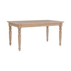 a wooden table with two legs and a wood top