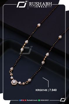 Rose Gold Mangalsutra, Kurti Sleeves, Mangalsutra Chain, Antique Necklaces Design