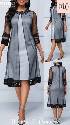 Sheath Dress With Buttons For Party, Sheath Party Dress With Buttons, Nylon Dress, Grey Dress, African Attire