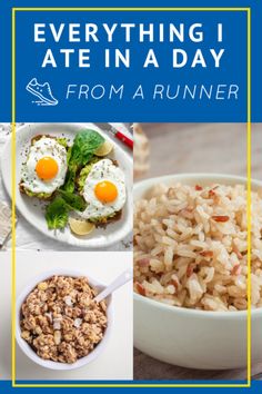 What I eat before a run and after a run while in half marathon / full marathon off season. I'm not currently training for a race but increasing mileage to start training soon.  Food diary from my run 5 days a week typical diet.   #RunEatRepeat    #whatIate #runner Runner Meal Plan, Meal Plan For Runners, Half Marathon Training Diet, Eat Before A Run