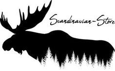 an image of a moose with trees in the background and sandnari store logo