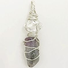 Super 7 and Herkimer Diamond Pendant | New Earth Gifts Jade Bracelet