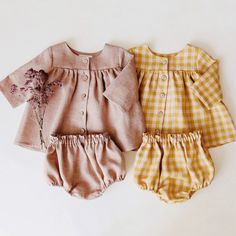 Trendy Baby Clothes, Linen Clothing, Fashionable Baby Clothes, Trendy Baby, Kids Outfits Girls, Baby Outfits