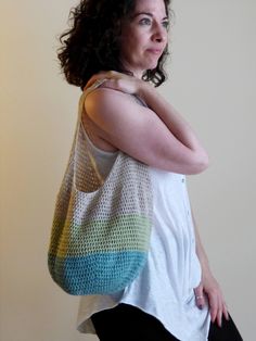 This crochet tote bag is stylish, practical and comfortable. It is perfect for everyday use, visit to the farmers market, a trip to the beach, or really anytime you need a large tote. It can carry quite a lot of your things. Materials: 50% wool / 50% soft acrylic yarn & 100% wool yarn Measurments: Height - 50 cm (19,7 inches)  Width - 40 cm. (15,8 inches) Weight - 180 gr. Care Instructions: Hand wash in warm to lukewarm water (max 30º) with a mild detergent. Lay flat, on a dry towel, to dry. You can also machine wash warm, gentle cycle, don't tumble dry (if you choose to machine wash, you may put your tote bag in a pillow case to prevent snags and anything else that may effect its shape). Costom order: This crochet tote bag can be customized 1. in different colors 2. in strap length 3. in Market Bag Crochet, Crochet Hobo Bag, Tote Bag Crochet, Crochet Market, Crochet Shell Stitch, Crochet Shoulder Bag, Crochet Market Bag, Crochet Tote Bag, Crochet Tote