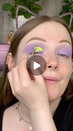 Breyonna on Instagram: "IT LOOKS LIKE A GARDEN FAIRY!!🧚😍 

@colourpopcosmetics chrome liquid shadow see u later 

Viral makeup, best of Colourpop, eyeshadow, glitter makeup, ethereal makeup, easy makeup, makeup challenge, makeup tutorial, makeup ideas 
#colourpop #makeup #makeupideas #makeuptutorial #makeupvideos #makeupvideo #makeupartist #eyeshadow #eyemakeup #eyemakeuptutorial #eyemakeupideas #inssta_makeup #makeupreels #beautyreels #makeupobsessed #undiscoveredmuas #undiscovered_muas #wakeupandmakeup #eyeshadowtutorial #easymakeup #everydaymakeup  #summermakeup" Iridescent Makeup Looks, Using Liquid Eyeshadow, Chrome Liquid Eyeshadow, Holographic Purple Eyeshadow, Y2k Purple Eyeshadow, Chrome Liquid, Simple Eyeshadow Looks, Iridescent Makeup