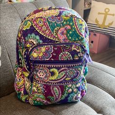 Adorable Backpack That Are Great For School, Or Anywhere You Wanna Take It To! Multiple Pockets, Extremely Useful Backpack With A Style. Never Used. Vera Bradley Backpack Butterfly, Trendy Purple Backpack For Travel, Purple Backpack For Daily Use, Rectangular Purple Backpack For On-the-go, Purple Rectangular Backpack For On-the-go, Casual Purple Backpack For On-the-go, Purple Travel Backpack, Vera Bradley Backpack Campus, Cinch Sack