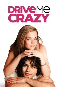 the movie drive me crazy is shown with a young man and woman hugging each other