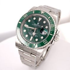 Rolex Submariner Hulk 40mm Watch Pre-owned w/ Original Box & 2011 Card 100% Authentic Authenticity Card Condition - (Great Condition) - See Pics Watch Reference - 116610LV Model - Submariner Dial Color - Green Material - Stainless Steel Watch Will Fit Wrist Size Up To - 7 Inches Size: 7.26-7.5 in.  Gender: male.  Age Group: adult. Rolex Submariner Date, Watch Reference, Submariner Date, G Shock Watches, Green Material, Rolex Submariner, G Shock, Steel Watch, Stainless Steel Watch