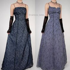 SHOP 100+ ALT PROM DRESSES @rainbow_bebe #prom #promdresseslong #goth #gothgirl Harry Potter Inspired Prom Dresses, Mid Size Prom Dress, Blue 90s Prom Dress, Midsize Prom Dress, Alt Prom Dresses, Prom Dress Grunge, Alt Prom, Grunge Prom Dress