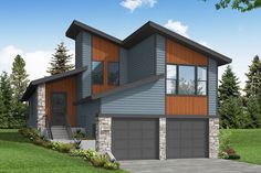 this is an artist's rendering of a two - story house