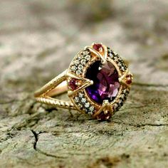 (eBay) Find many great new & used options and get the best deals for 2.20Ct Oval Cut Lab Created Amethyst Halo Engagement Ring14K Yellow Gold Plated at the best online prices at eBay! Free shipping for many products! Amethyst Wedding, Birthday Gift Ring, Gift Product, Women Party, Engagement Anniversary, Pink Stone, Rose Gold Diamonds, White Stone, Halo Engagement