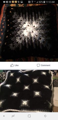 two pictures showing the same pattern as they appear