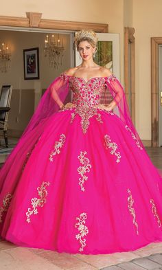 Off the shoulder a-line quinceanera ball gown with draped cape sleeves. Sheer Cape, Lace Embellishments, Applique Skirt, Quince Dress, Body Measurement, Princess Ball Gowns, Quinceanera Dress, Corset Back, Prom Girl