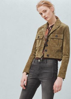 Cold Spring Outfit, Suede Jacket Women, Branded Outfits, French Girl Style, A Jacket, Suede Jacket, Jacket Outfits, Denim Fashion