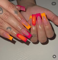 Monthly Nails, Bright Nail Designs, Airbrush Nails, Ice Pop, Grunge Nails