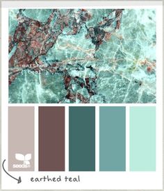 the color scheme for marble is green and brown