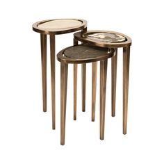 three nesting tables with one sitting on the other