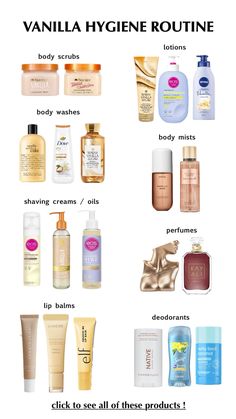 Laneige Vanilla, Girl Hygiene, Products To Smell Like Vanilla, You Smell Like, How To Smell Good All Day Products, Vanilla Hygiene Routine, Vanilla Hygiene, Hygiene Products List, Vag Care Products