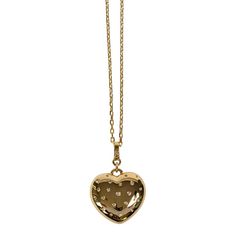 This is part of Chairish’s Fine Jewelry assortment.  At Rocks with Soul, we are a bit obsessed with hearts. Therefore we created a beautiful heart charm that can attach to any longer chain (we recommend putting this on a 22 or 24 inch chain. This one has diamonds for an extra happy statement.  14K Gold; .38 Ct Full Cut Diamond; ; 32x28 mm  Please note: Chain not included with purchase of charm Luxury Heart Bead Necklaces With Heart Pendant, Luxury Heart Cut Necklace With Heart Charm, Luxury Double Heart Charm Necklace, Luxury Heart Charm Open Heart Necklace, Luxury Heart-shaped Charms Necklace, Luxury Heart-shaped Necklace With Adjustable Chain, Luxury Open Heart Necklace With Heart Charm, Heart Pendant Necklace With Chain, Luxury Heart Charm Necklace For Valentine's Day