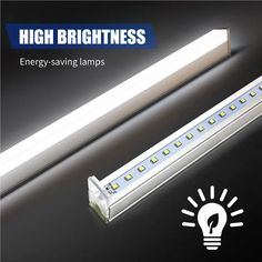 the high brightness led strip light is shown with an energy saving lamp on it's side