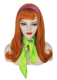 PRICES MAY VARY. Package Includes: 1 * Orange wig + 1* Headband +1 * Green Scarf + 1 * wig cap Color: Ginger color. Fashionable and stylish hair wigs, you will get tons of compliments Wig Cap Size: 19’’-21’’, Average cap with 2 adjustable straps inside the wig, it can fit most women or girls Occasions: Perfect for Cosplay, Costume, Halloween, theme parties Warm Tips: 30 Days No-reason to return. Please feel free to contact us if you have any questions, it's my honor to serve you Package includin Daphne Cosplay, Orange Wigs, Ginger Wig, Daphne Costume, How To Wear A Wig, Daphne Blake, U Part Wigs, Halloween Wigs, Best Wigs