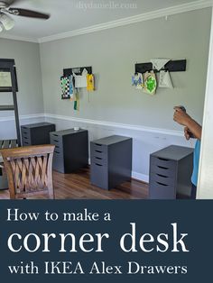 how to make a corner desk with ikea alex drawers in the living room or bedroom