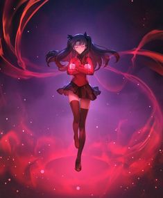 Fate Rin Tohsaka, Rin Fate Stay Night, Fate Rin, Matou Sakura, Fate Stay Night Rin, Magic Anime, Anime Magic, Rin Tohsaka, Tohsaka Rin