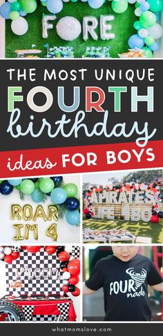 the most unique fourth birthday ideas for boys from what's in a box blog