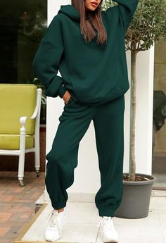 Women Hoodies Sweatsuit Long Sleeve Hooded Matching Joggers Sweatpants 2 Piece Tracksuit Sets, comfrt dupe, Alix earl, classy look, lazy outfit, wardrobe essential, comfy cozy, set, Sunday outfit, errands, grocery, women's fashion, iconic look, viral, lounge wear Sweatshirt Sweatpants Set, Matching Hoodie And Sweatpants Set, Matching Sweatsuit Outfits Women, Jogger Sets For Women, Matching Tracksuit Set, Green Sweatsuit Outfit, Comfy Matching Set Outfit, Womens Sweatsuit Outfits, Matching Sweat Set Outfit