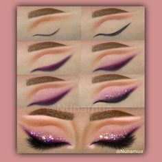 Make Up Looks Step By Step, Makeup Tips Eyeshadow, Drag Make-up, Makeup Life Hacks, Purple Eye Makeup, Makeup For Black Skin, Mask Makeup