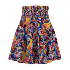 A versatile fit AOP skater skirt with a cozy, soft touch and a casual look. Inspired by the freedom of creativity, it will instantly become your everyday favorite. .: 95% Polyester 5% Spandex .: Versatile fit .: Printed on care label in black color .: White thread color .: Assembled in the USA from globally sourced parts Casual High Waist Mini Skirt With Wide Waistband, Casual Skirt With Wide Waistband For Summer, Trendy Stretch Mini Skirt With Elastic Waistband, Casual Mini Skirt With Elastic Fit, Casual Mini Skirt With Wide Waistband For Summer, Casual Stretch Full Skirt Bottoms, Trendy Stretch Skirt With Elastic Waistband, Spring Multicolor Stretch Swim Skirt, Casual Elastic Mini Skirt