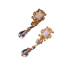 Crafted with expert precision, the elegant water drop design features stunning glass pendants that add a touch of sophistication to any outfit. Elevate your style with these must-have earrings. - Color: Gold - Material: Copper, Transparent Glass - Style: Earrings - Closure Type: Stud - Gender: Women - Size：8.5*2.5cm Elegant Long Drop Crystal Earrings, Elegant Metal Drop Chandelier Earrings, White Crystal Drop Earrings With Elegant Design, White Elegant Crystal Drop Earrings, Elegant White Crystal Drop Earrings, Elegant Metal Crystal Earrings With Plating, White Crystal Metal Earrings For Formal Events, White Metal Crystal Earrings For Formal Occasions, Elegant Teardrop Metal Crystal Earrings