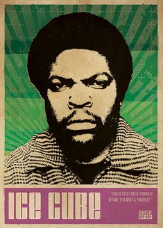 the poster for ice cube shows a man's face