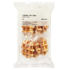 japanese waffles are packaged in plastic bags