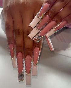 Xxl Nails, Tapered Square Nails, Cow Nails, Acrylic Nail Set, Long Acrylic Nail Designs, Hard Nails, Acrylic Nails Coffin Pink