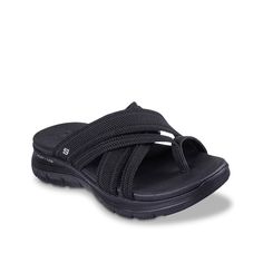 Skechers-Cali Flex Appeal 4.0 Perfect 4 You Sandal Add to your summer look with the Skechers Cali® Flex Appeal 4.0 Perfect 4 You sandal. With a sporty look, this pair adds to your ensemble with a Stretch Fit® multi-strap upper and a cushioned Yoga Foam® footbed. Black Nylon Sandals, Comfortable Breathable Black Sandals, Black Breathable Comfortable Sandals, Comfortable Black Breathable Sandals, Black Breathable Sandals, Functional Summer Sport Sandals, Lightweight Sporty Sandals For Sports, Functional Sports Sandals For Summer, Lightweight Adjustable Black Sport Sandals