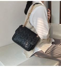 Material: PU
Texture: Soft
Closed: Buckle
Size: 9.1"L x 3.5"W x 7.9"H in; It is enough to hold daily stuffs including cell phones, sunglasses, wallet, key etc.
Shoulder strap length: 43.3in Black Phone Bag For On-the-go, Portable Black Phone Bag For On-the-go, Portable Black Shoulder Bag For Travel, Black Satchel Phone Bag For Everyday Use, Casual Black Satchel Flap Bag, Trendy Black Phone Bag For Office, Black Shoulder Phone Bag For Daily Use, Black Shoulder Phone Bag For Everyday Use, Black Large Capacity Versatile Phone Bag