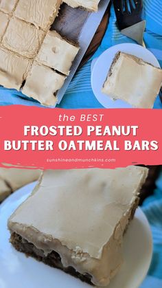 the best frosted peanut butter oatmeal bars are made with only 3 ingredients