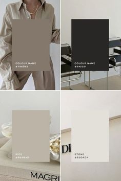 four different color schemes for the same room