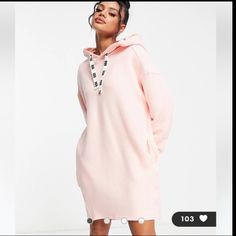 Nwt! Ugg Aderyn Hoodie Dress In Opal Pink Size Xs Laid-Back Looks Drawstring Hood Drop Shoulders Branded Details Relaxed Fit Opal Pink Nwt! Ugg Aderyn Hoodie Dress In Opal Pink Size Xs Custom Uggs, Ugg Hoodie, Midi Tank Dress, Textured Dress, Comfy Shirts, Oversized Dress, Midi Dress With Sleeves, White Midi Dress