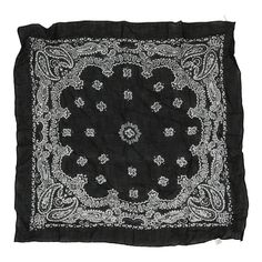 Vintageblack Unbranded Scarf - womens no size Black One Size Bandana Scarf, Black One-size Bandana, Black Cotton Casual Scarves, One Size Black Bandana Scarf, Casual Black Cotton Scarves, Casual Black Cotton Scarf, Black Vintage Scarf One Size, Scarf Fits, Just Peachy