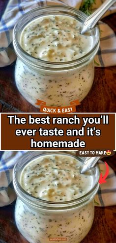 two jars filled with food sitting on top of a table