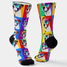 Style Socks, Pop Art Style, Colorful Portrait, Art Style