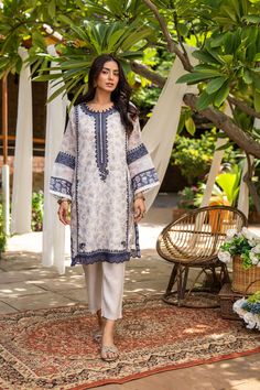 Dhanak DC 2096 Grey 2pcs RTW Prets 2022 White Printed Cotton Lawn Suit, White Lawn Suit With Dabka For Summer, White Summer Lawn Suit With Dabka Detail, Summer White Lawn Suit With Dabka, White Summer Lawn Suit With Dabka, Casual White Sets With Printed Motifs, White Cotton Lawn Suit With Digital Print, White Lawn Suit With Digital Print For Summer, Summer White Lawn Suit With Digital Print