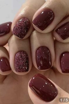 Red Wine Nails, Maroon Nail, Chic Manicure, Wine Nails, Squoval Nails, Light Elegance, Gel Nail Colors, Nails 2021, Brown Fall